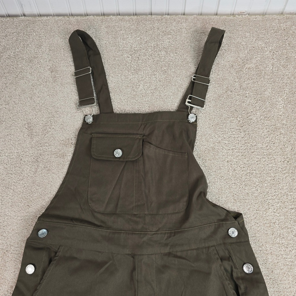 Unbranded Olive Green‎ Utility Overalls Women Medium Straight Leg Workwear Bib